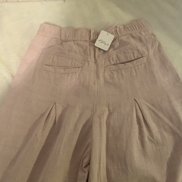 Free People Cream Wide Leg Pants - Picture 4 of 9